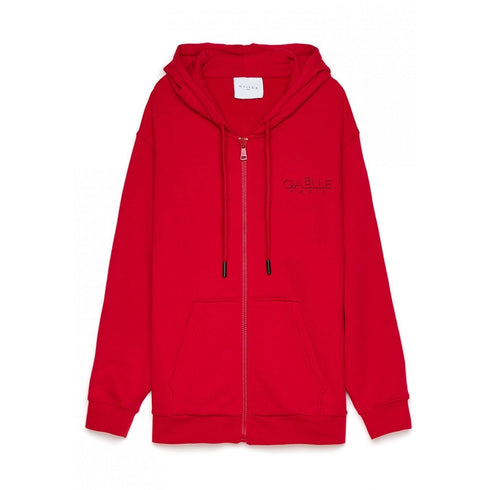 Felpa Uomo con chiusura a zip e stampa sul petto Rosso GAELLE- Francavilla Moda